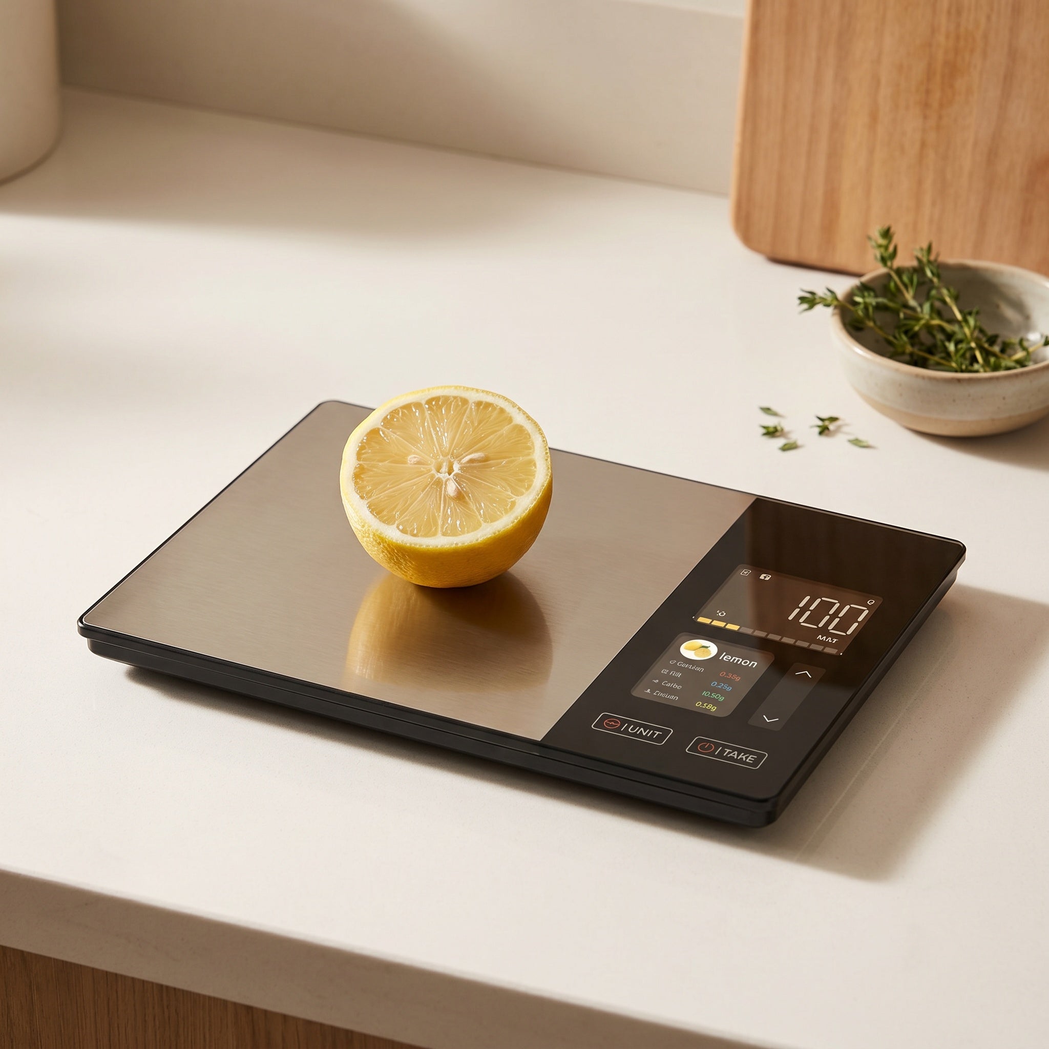 Bluetooth Stainless Steel Kitchen Scale for precise cooking