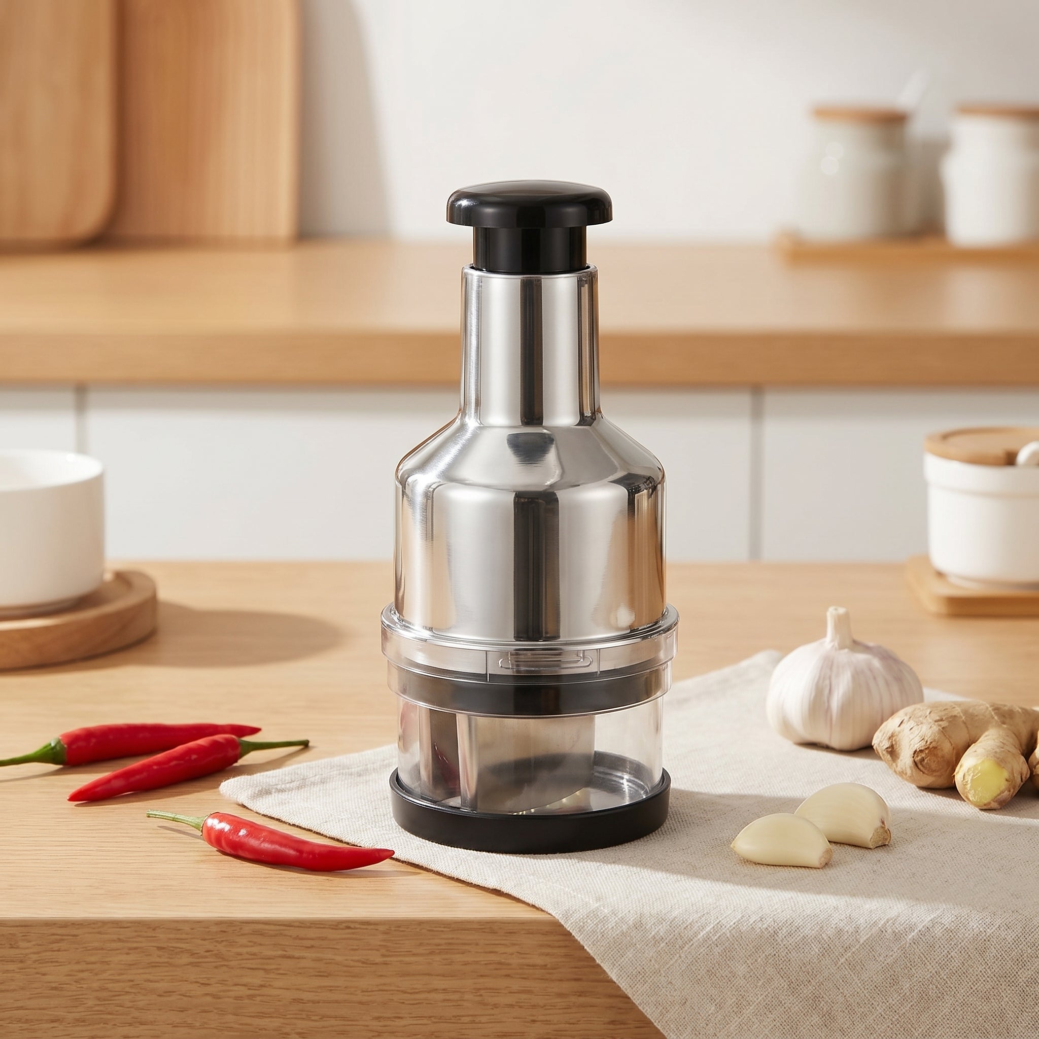 Stainless Steel Garlic Press Kitchen Tool Pro