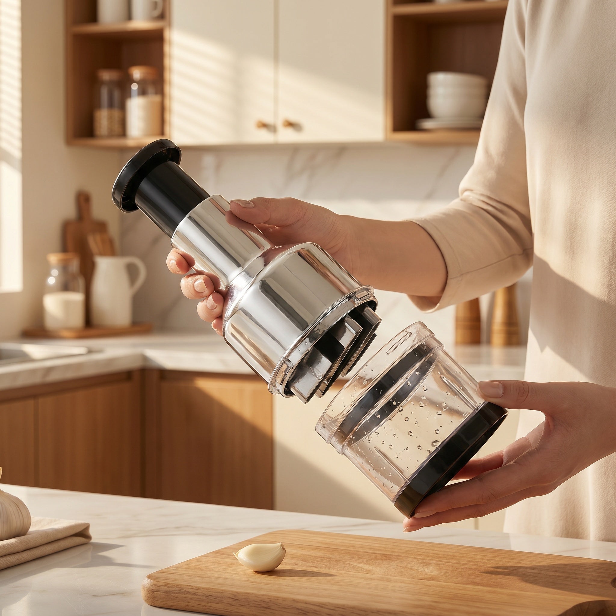 Stainless Steel Garlic Press Kitchen Tool Pro