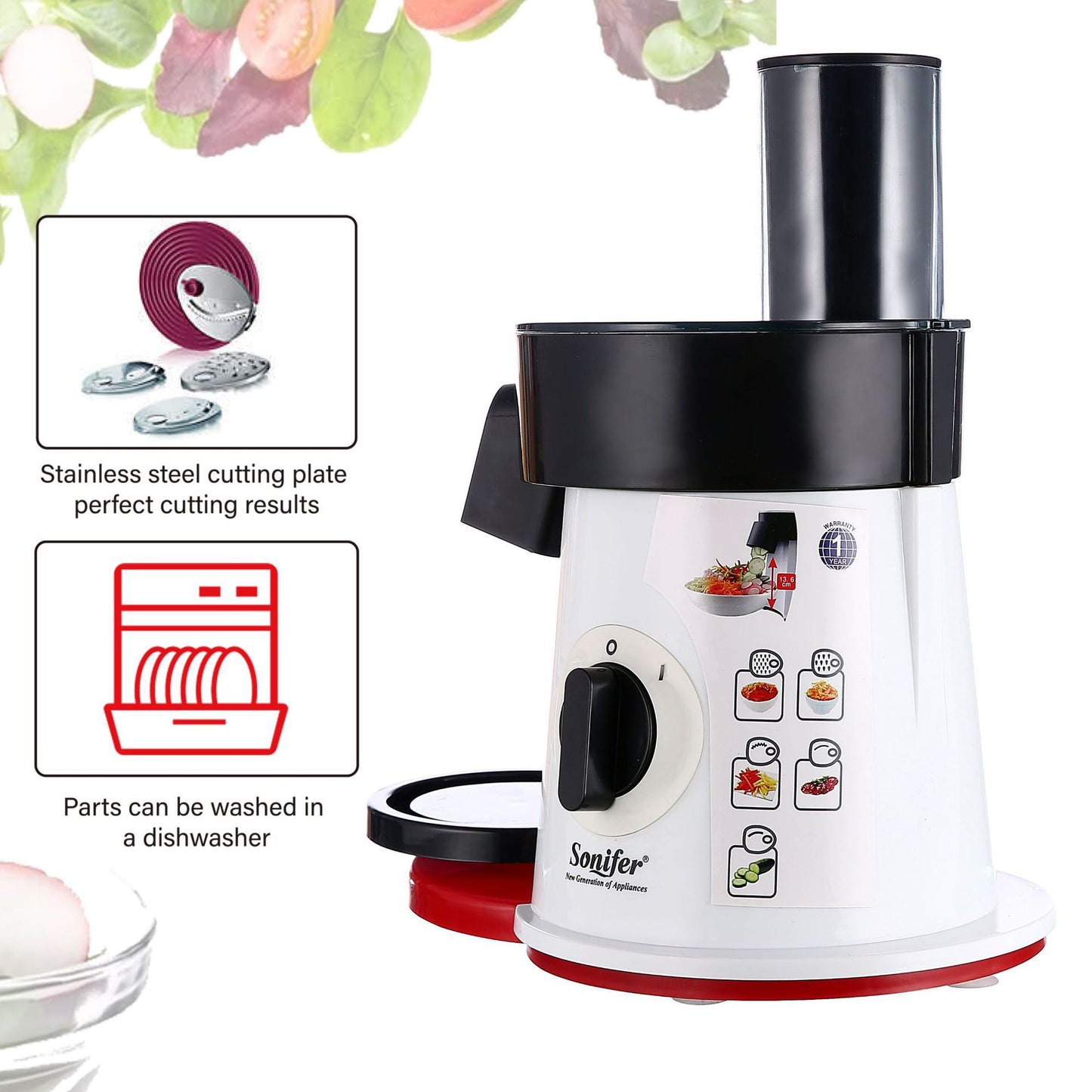 Multifunctional Vegetable Shredder and Slicer