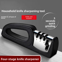 Multifunctional Kitchen Knife Sharpener with Scissor Sharpening Feature
