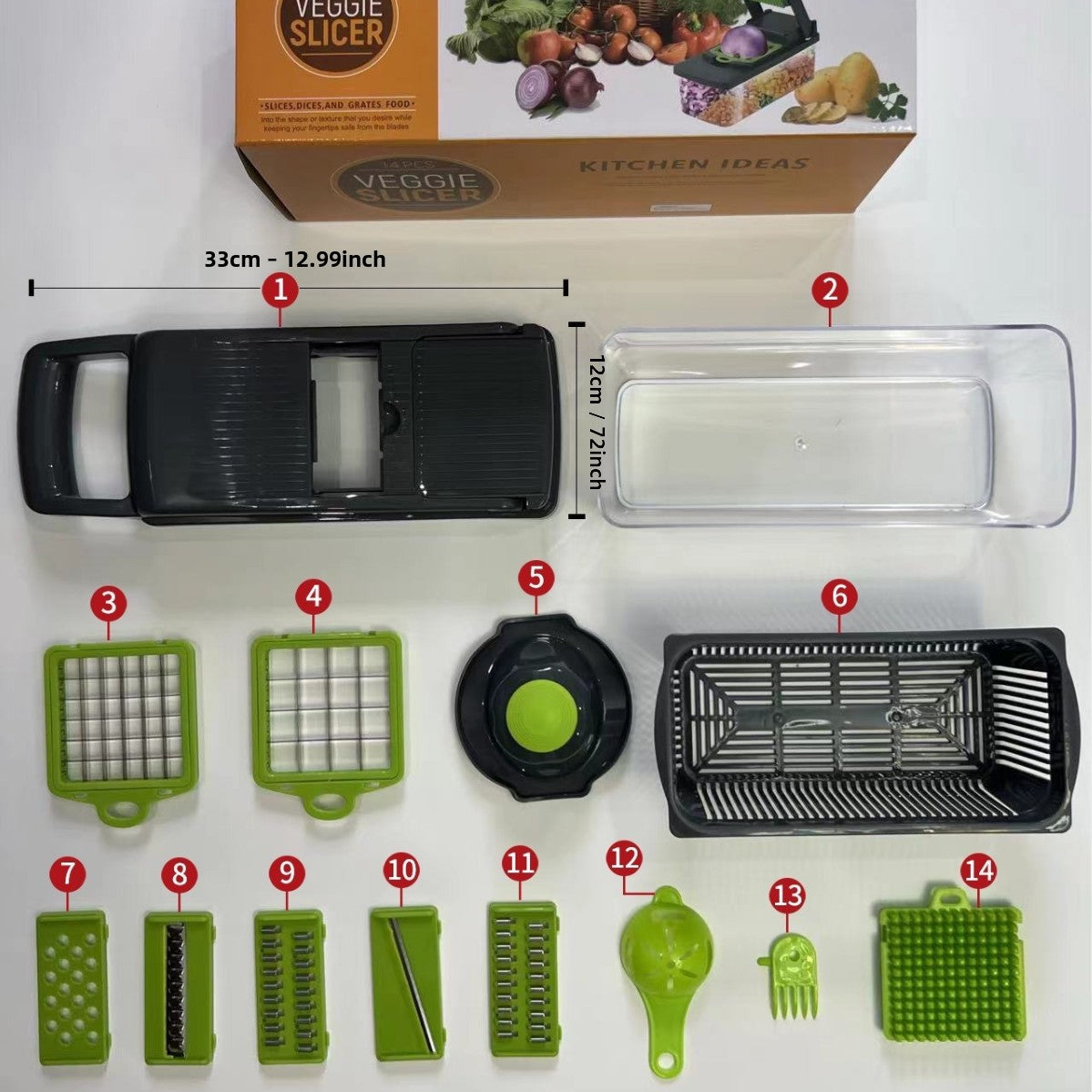 Multifunctional Vegetable Cutter Shredder Slicer Set