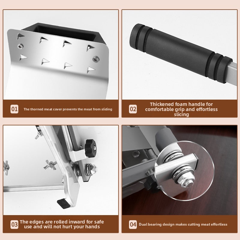 Thickened stainless steel meat slicer