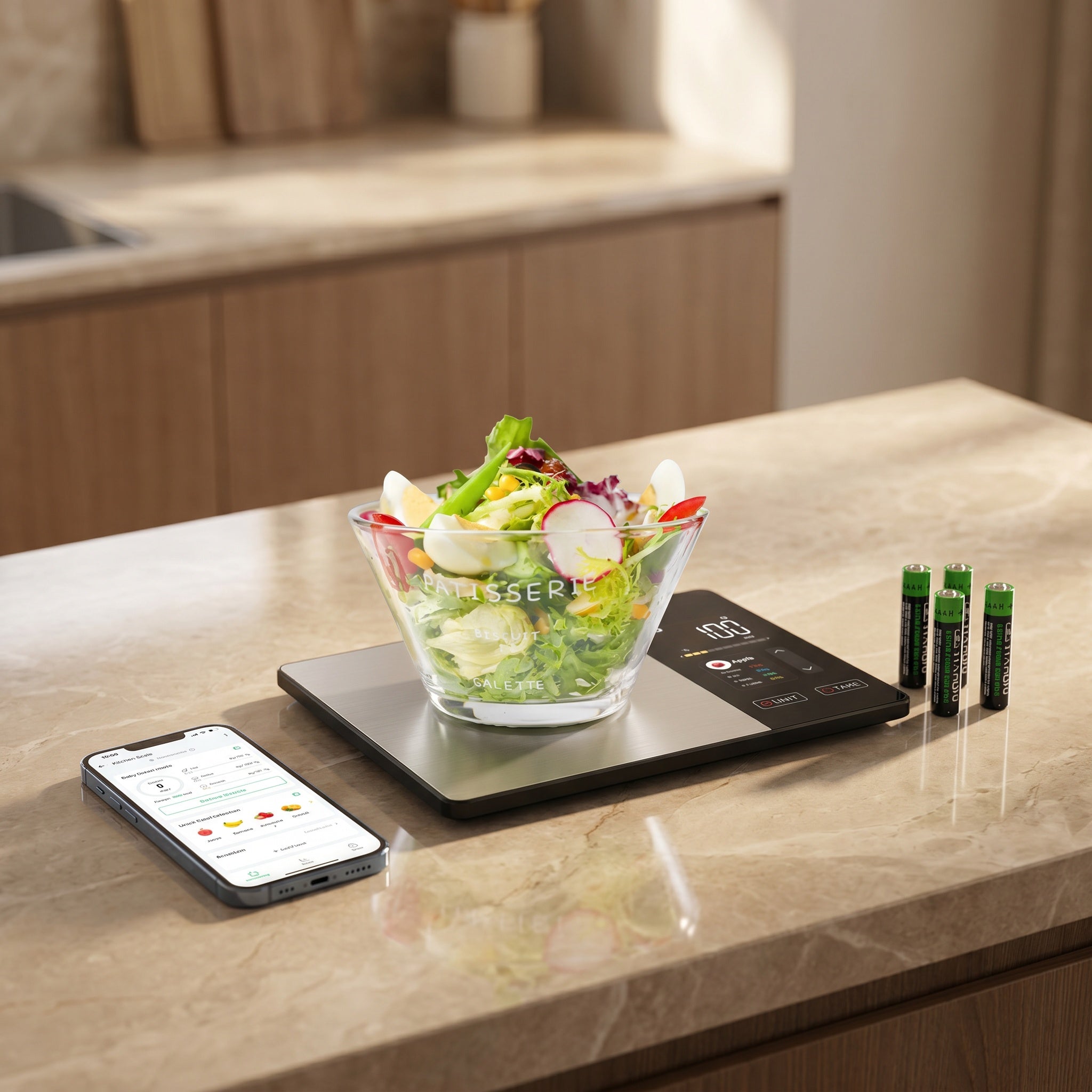 Bluetooth Stainless Steel Kitchen Scale for precise cooking
